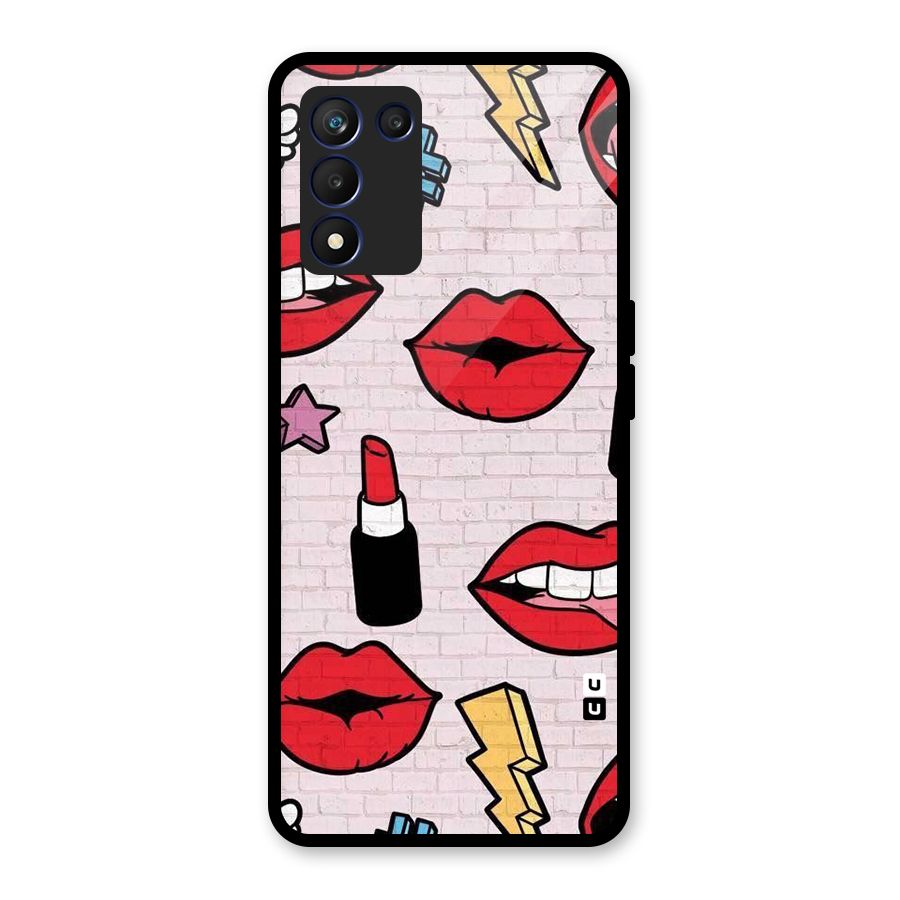 Bold Red Glass Back Case for Realme 9 5G Speed