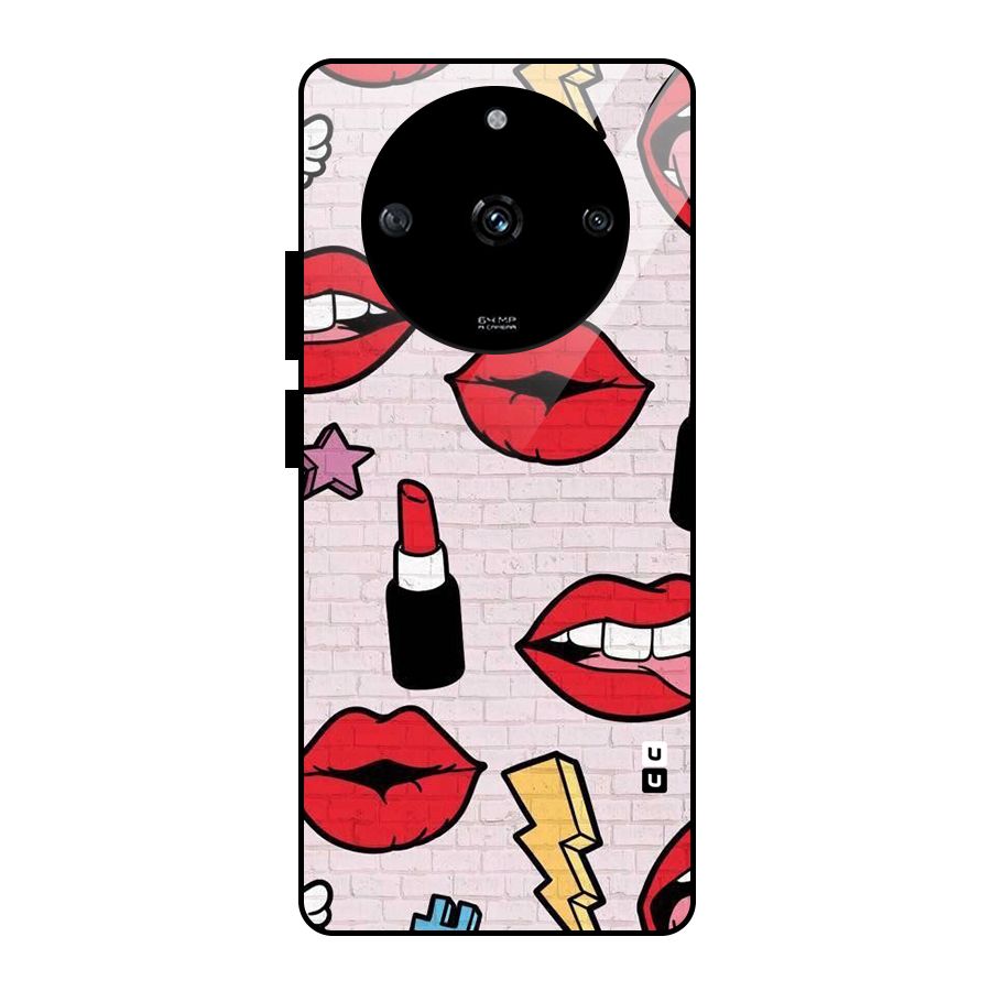 Bold Red Glass Back Case for Realme Narzo 60 5G