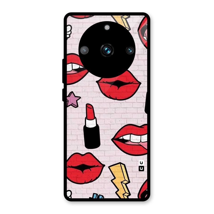 Bold Red Glass Back Case for Realme Narzo 60 Pro