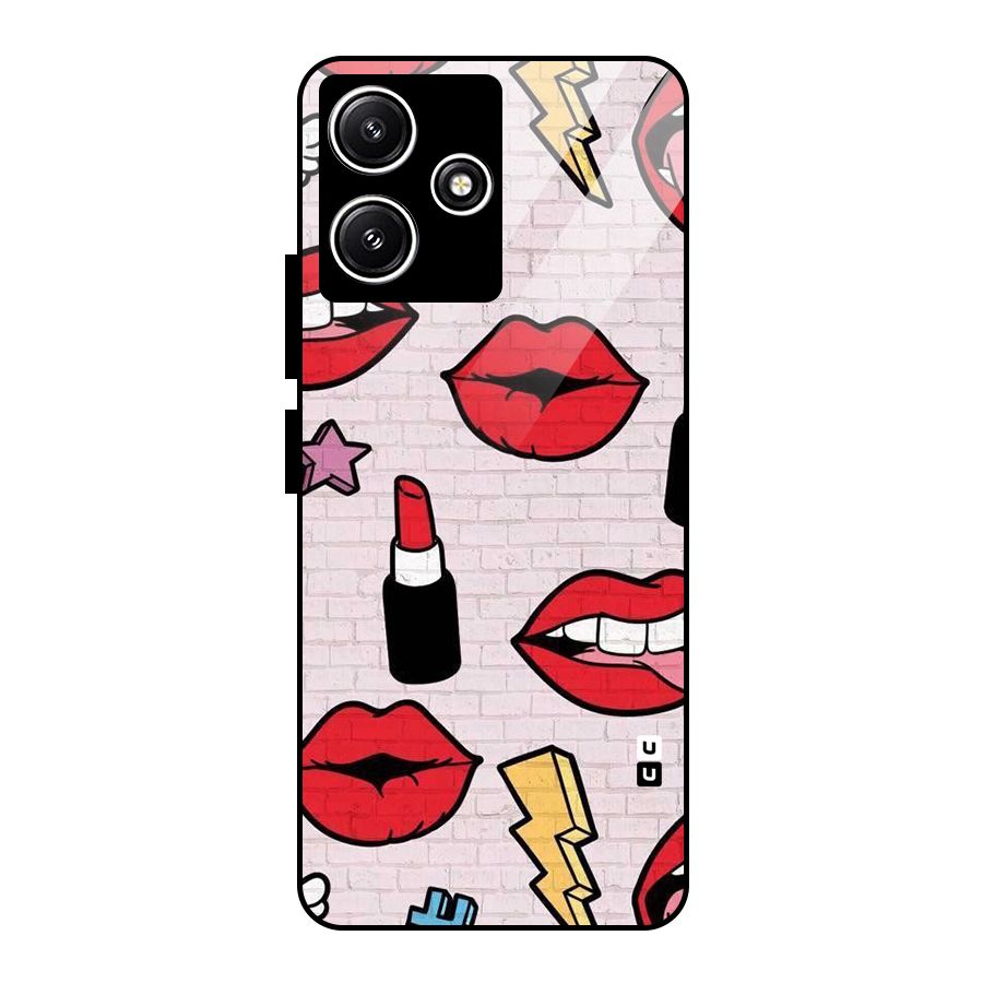 Bold Red Glass Back Case for Redmi 12 5G