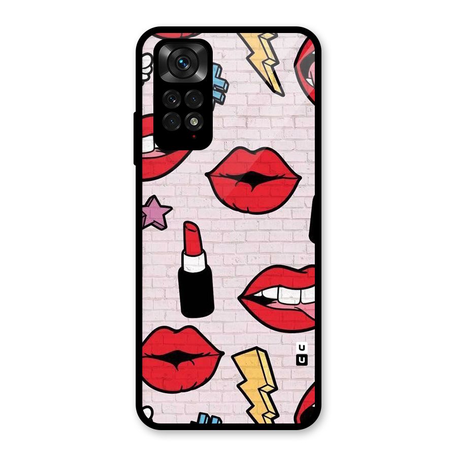 Bold Red Glass Back Case for Redmi Note 11S