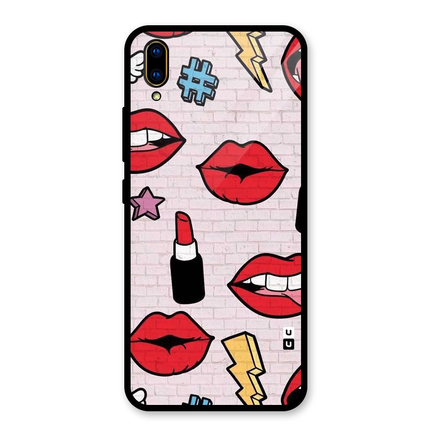 Bold Red Glass Back Case for Vivo V11 Pro