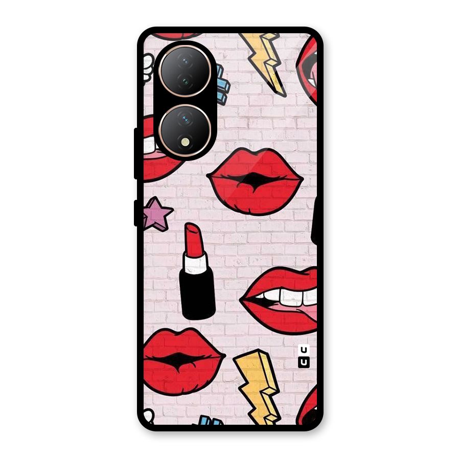Bold Red Glass Back Case for Vivo Y100A