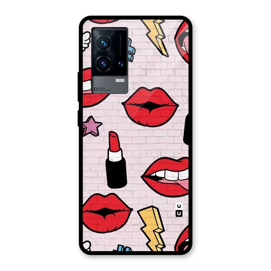 Bold Red Glass Back Case for iQOO 9 5G
