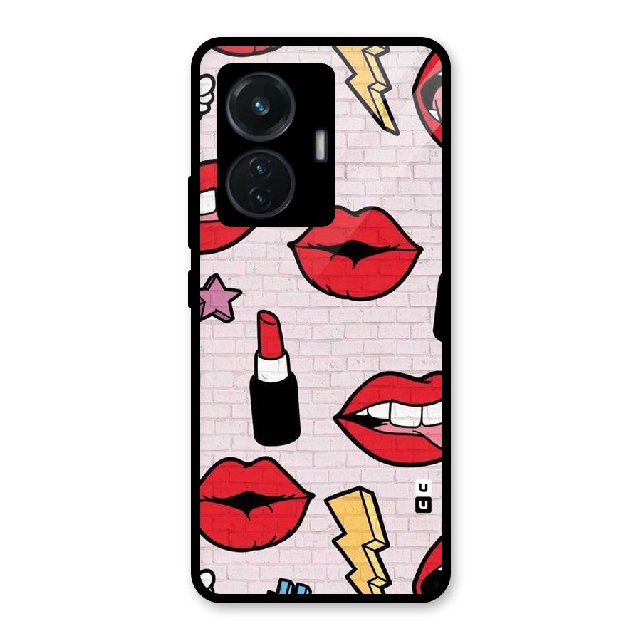 Bold Red Glass Back Case for iQOO Z6 44W