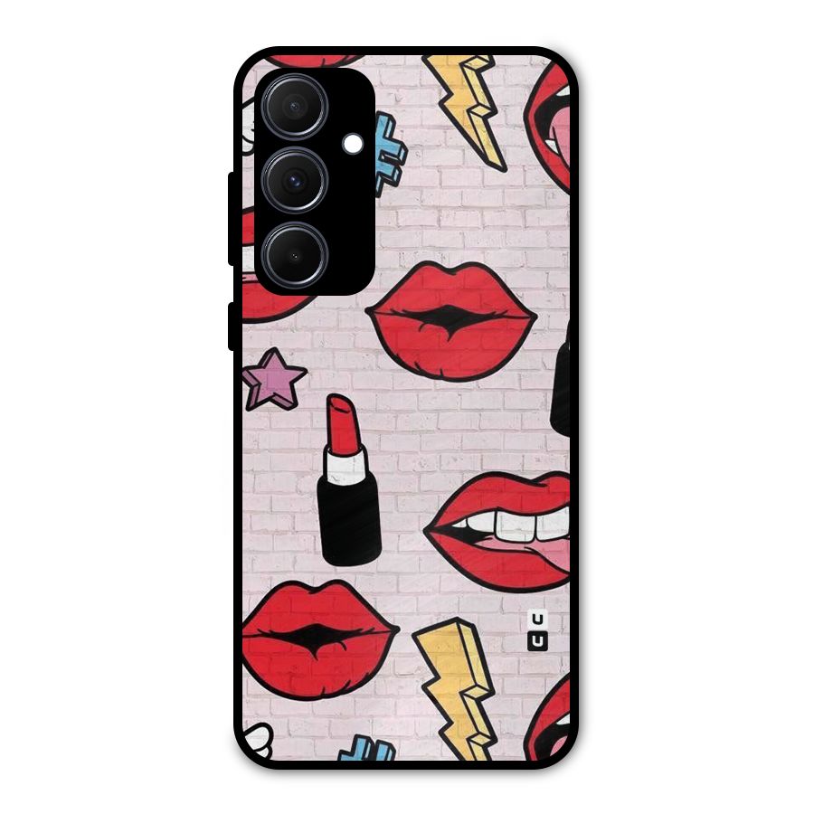 Bold Red Metal Back Case for Galaxy A35