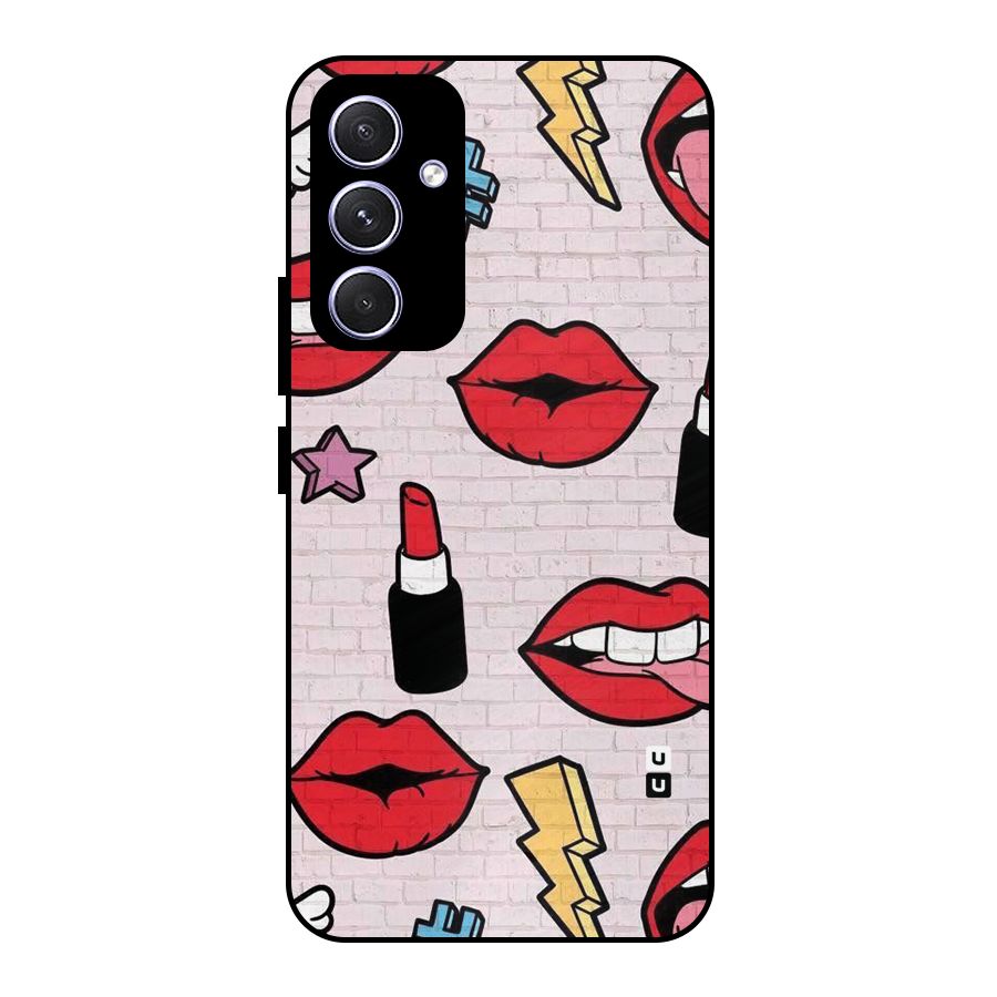 Bold Red Metal Back Case for Galaxy A54