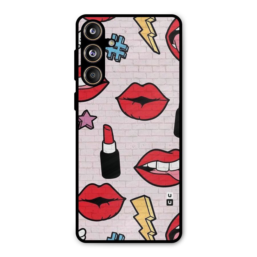 Bold Red Metal Back Case for Galaxy F55