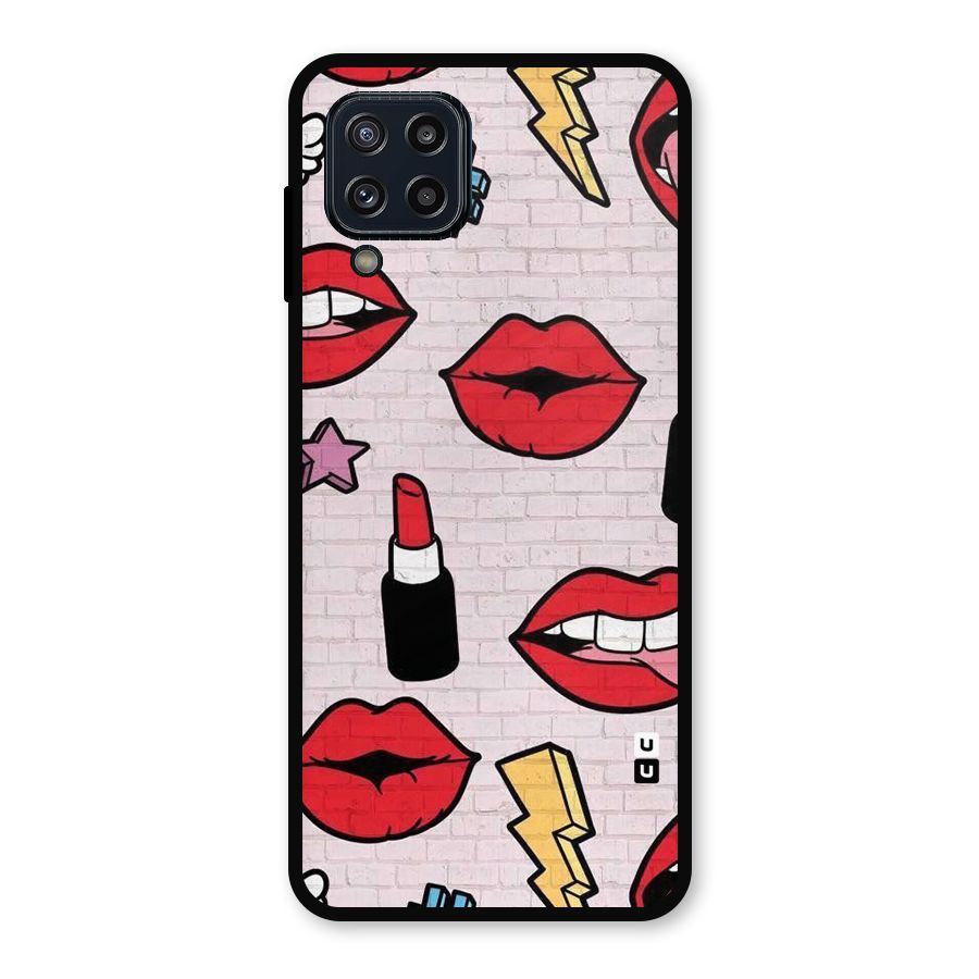 Bold Red Metal Back Case for Galaxy M32