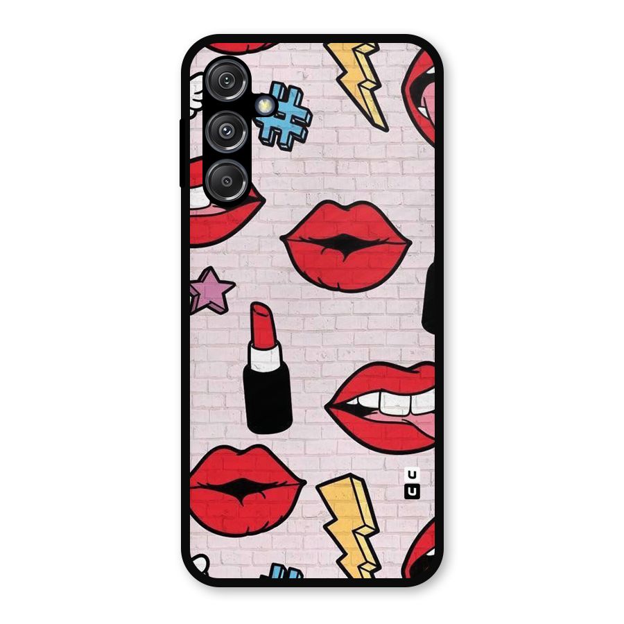 Bold Red Metal Back Case for Galaxy M34 5G