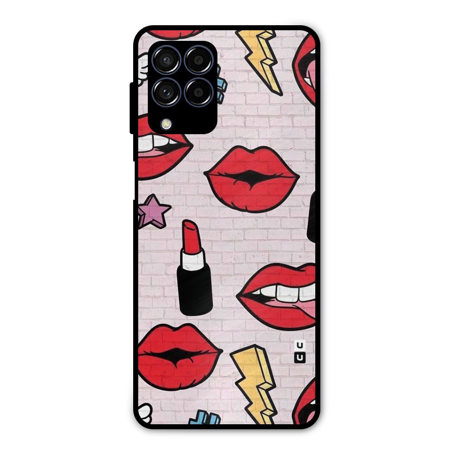 Bold Red Metal Back Case for Galaxy M53 5G