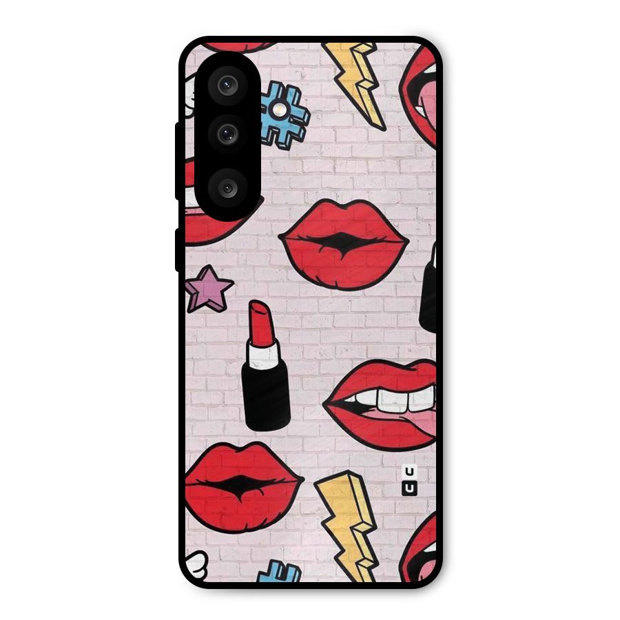 Bold Red Metal Back Case for Galaxy M56