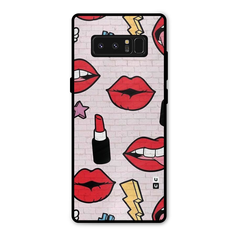 Bold Red Metal Back Case for Galaxy Note 8
