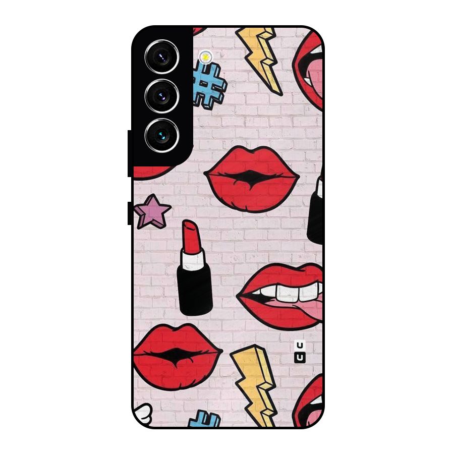 Bold Red Metal Back Case for Galaxy S22 5G