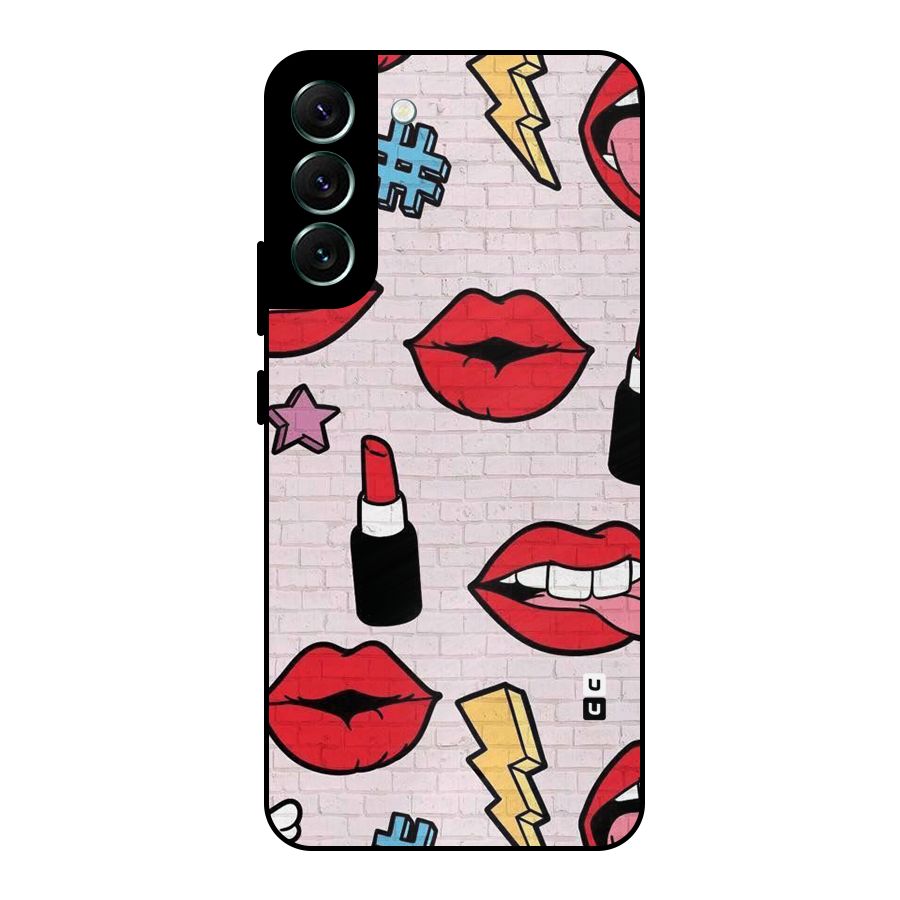 Bold Red Metal Back Case for Galaxy S22 Plus 5G