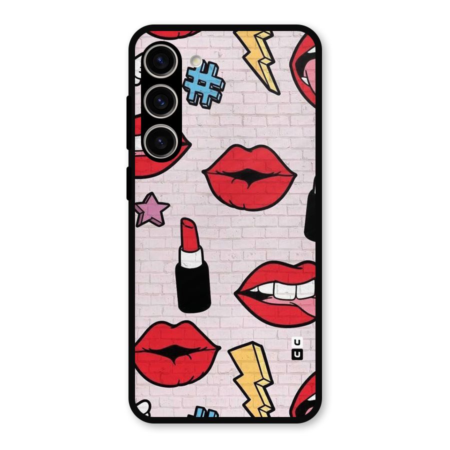 Bold Red Metal Back Case for Galaxy S23 Plus
