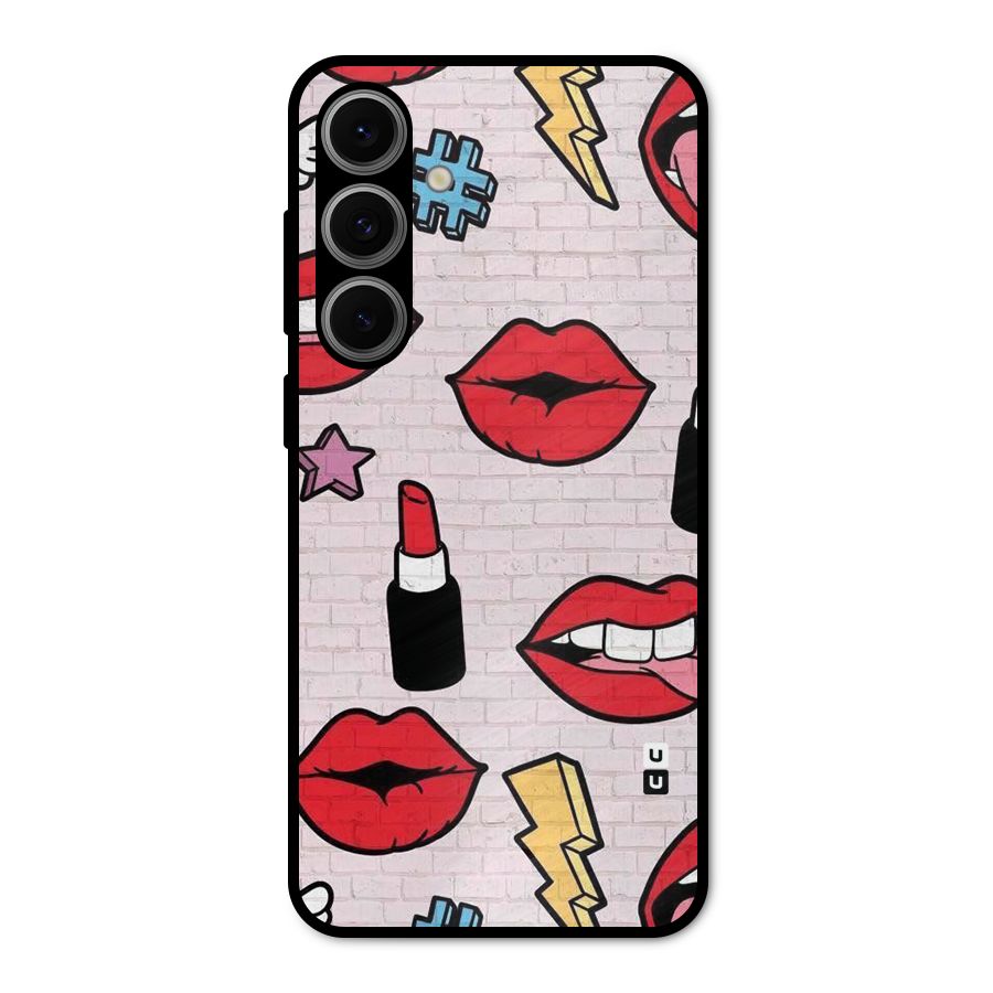 Bold Red Metal Back Case for Galaxy S24 FE
