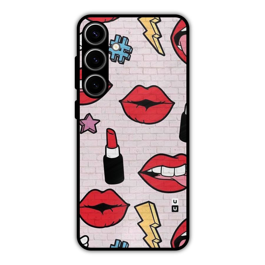 Bold Red Metal Back Case for Galaxy S24 Plus