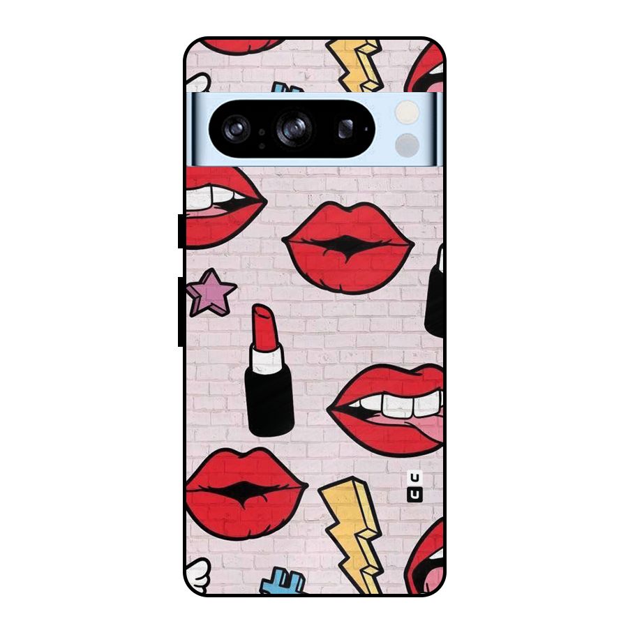 Bold Red Metal Back Case for Google Pixel 8 Pro