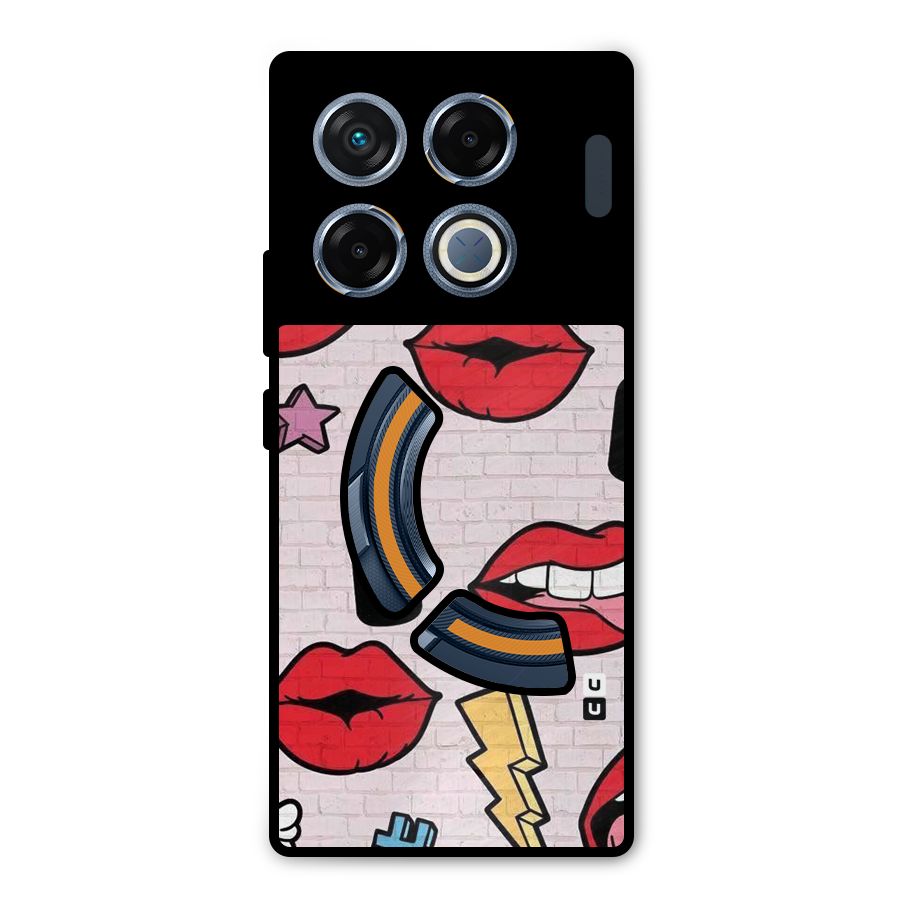 Bold Red Metal Back Case for Infinix GT 20 Pro