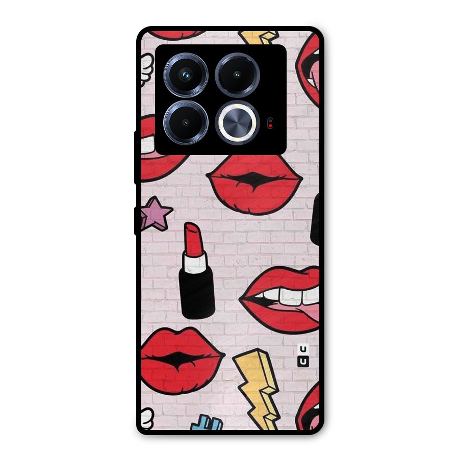 Bold Red Metal Back Case for Infinix Note 40 5G