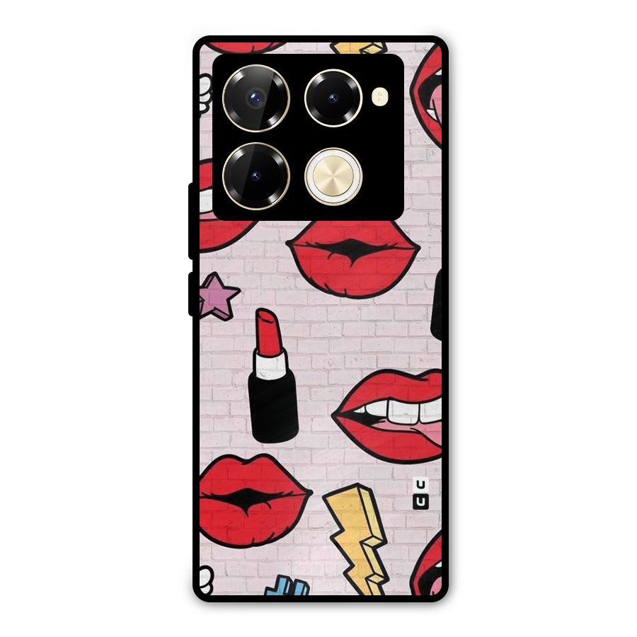 Bold Red Metal Back Case for Infinix Note 40 Pro Plus