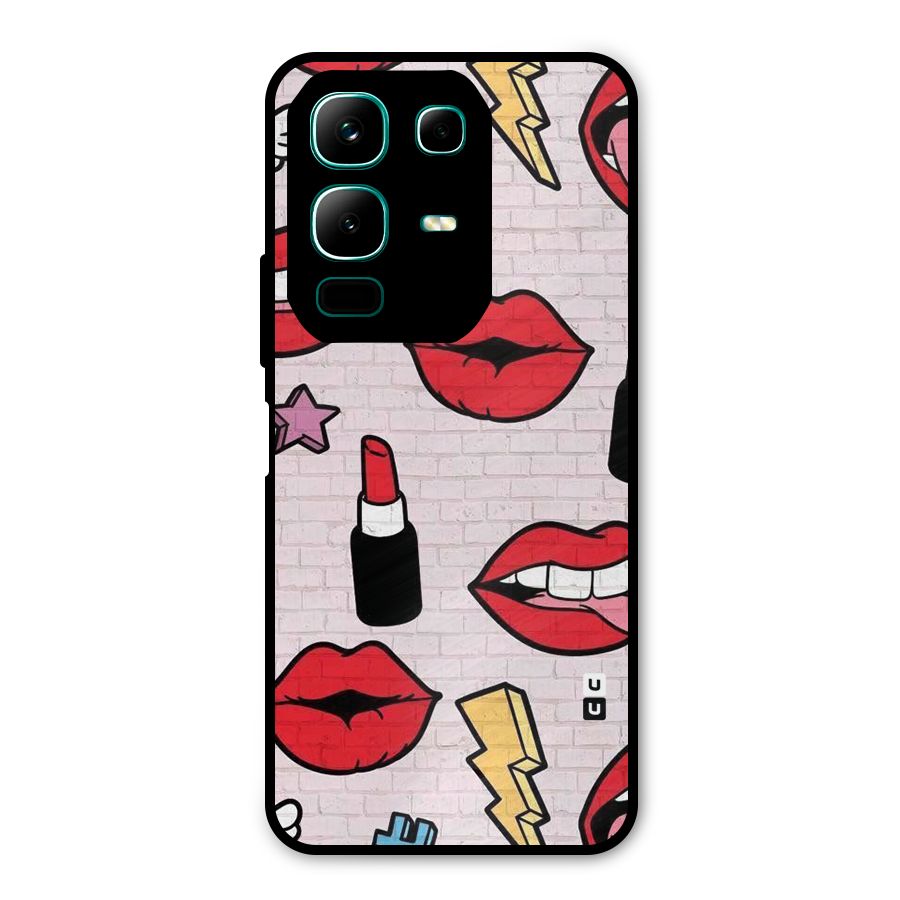 Bold Red Metal Back Case for Infinix Note 50x