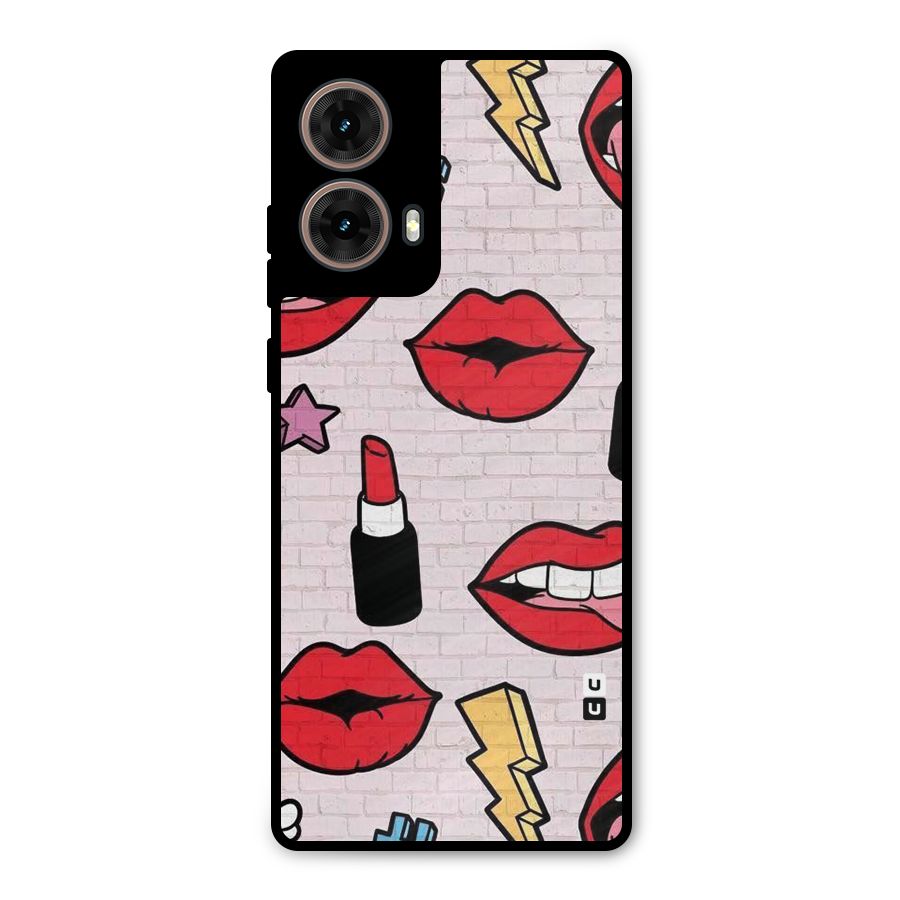 Bold Red Metal Back Case for Moto G85
