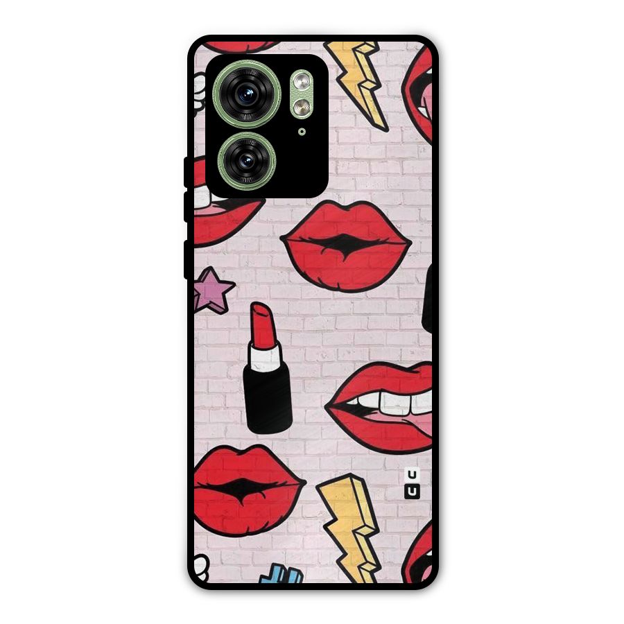 Bold Red Metal Back Case for Motorola Edge 40 5G