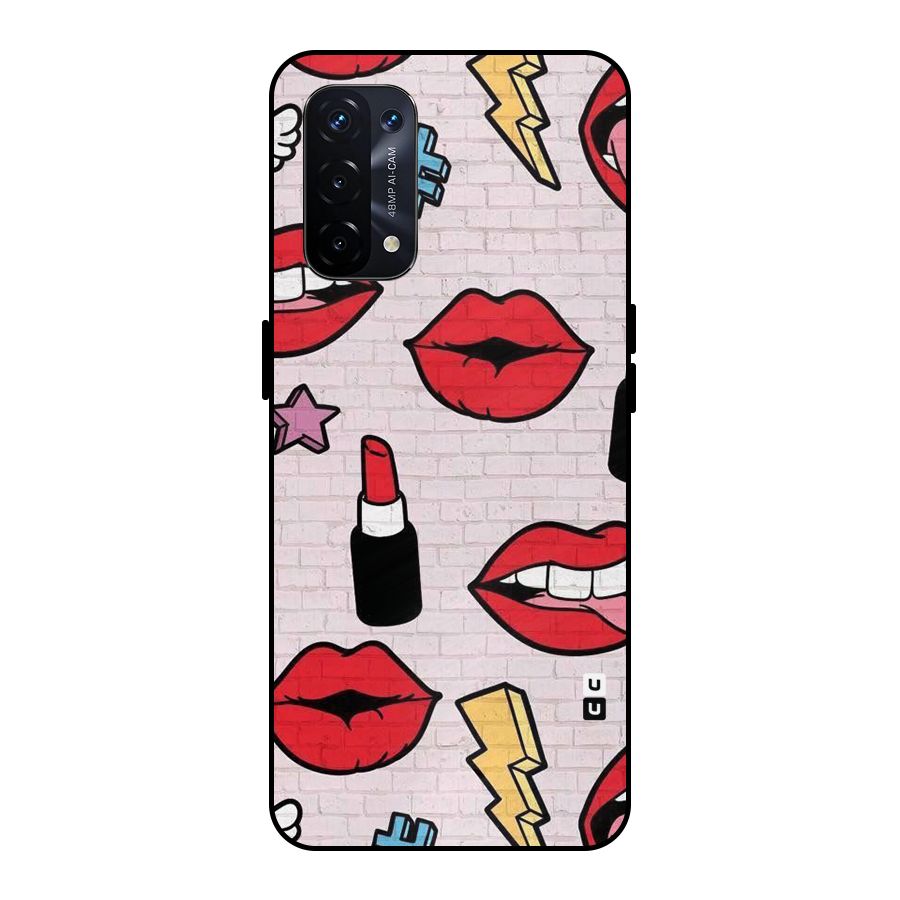 Bold Red Metal Back Case for Oppo A74 5G