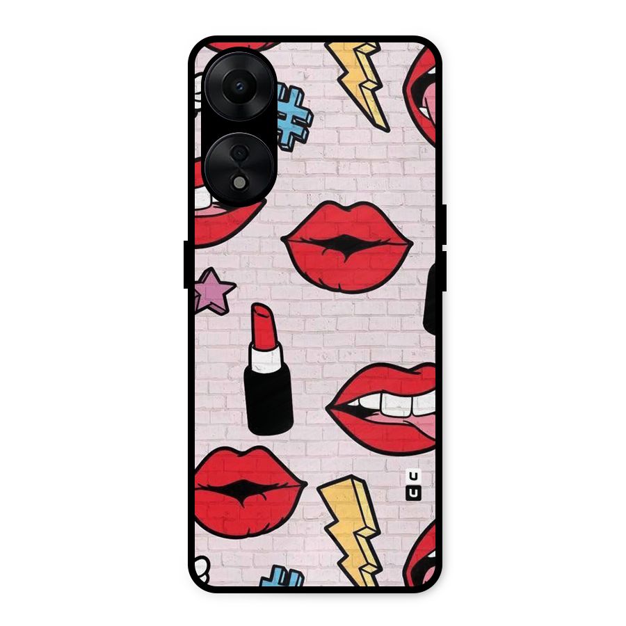 Bold Red Metal Back Case for Oppo A78 5G