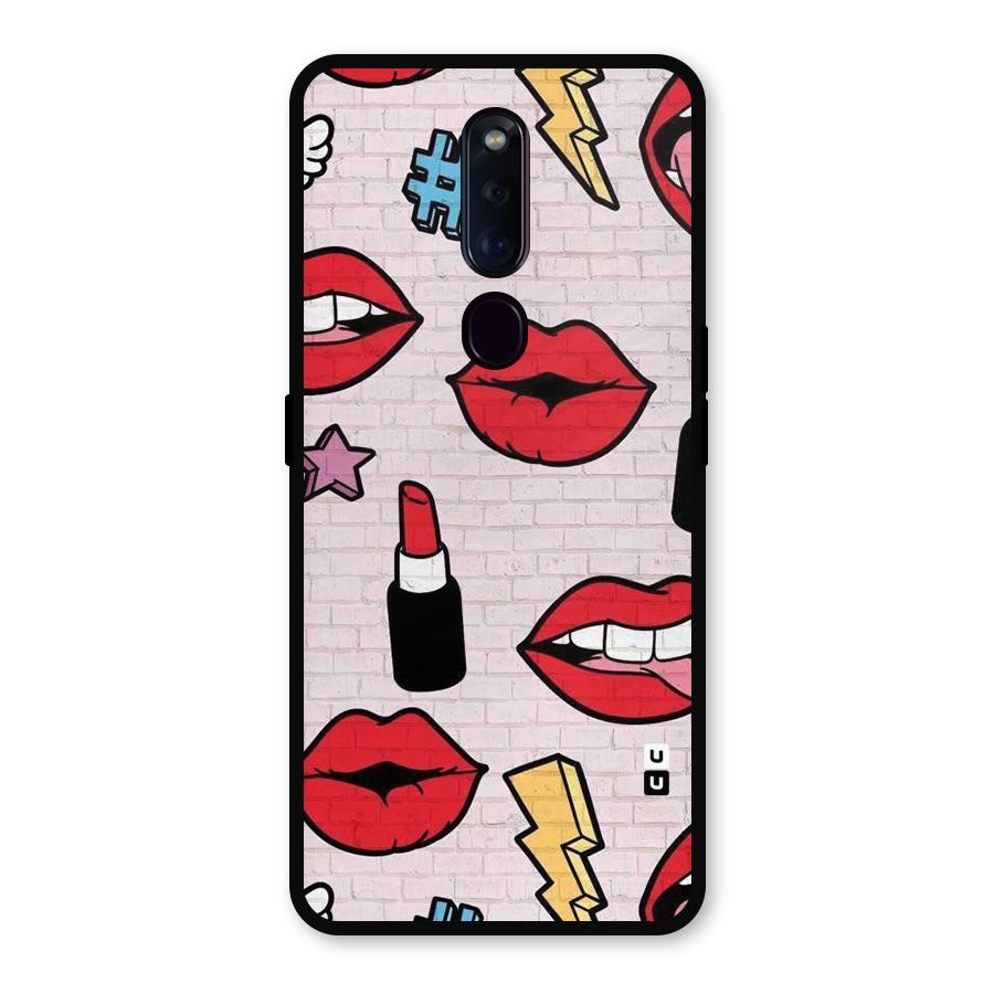 Bold Red Metal Back Case for Oppo F11 Pro