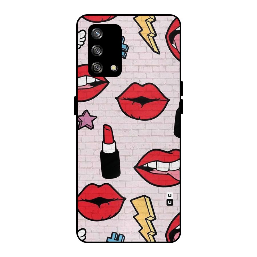 Bold Red Metal Back Case for Oppo F19