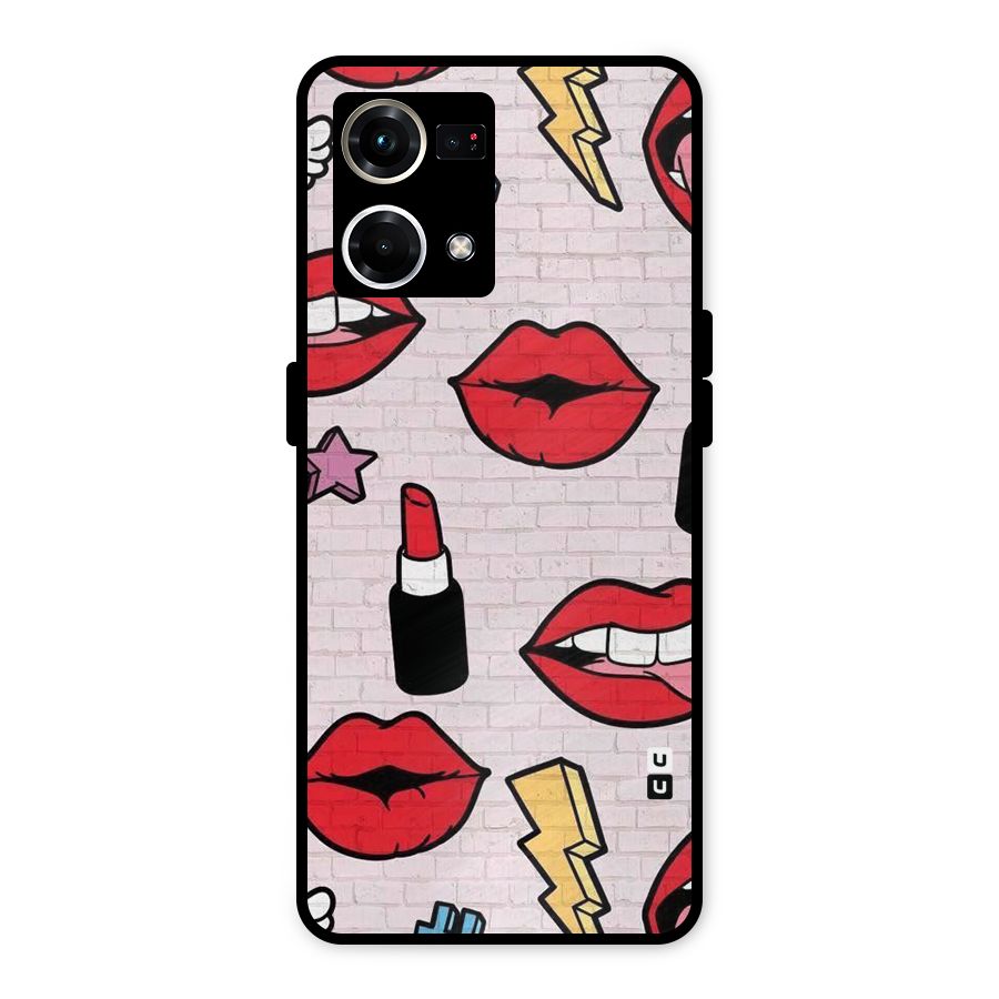 Bold Red Metal Back Case for Oppo F21 Pro 4G