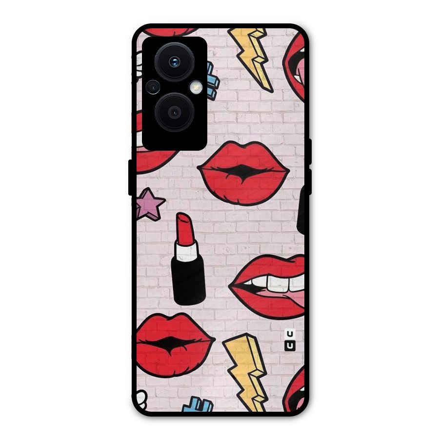Bold Red Metal Back Case for Oppo F21s Pro 5G