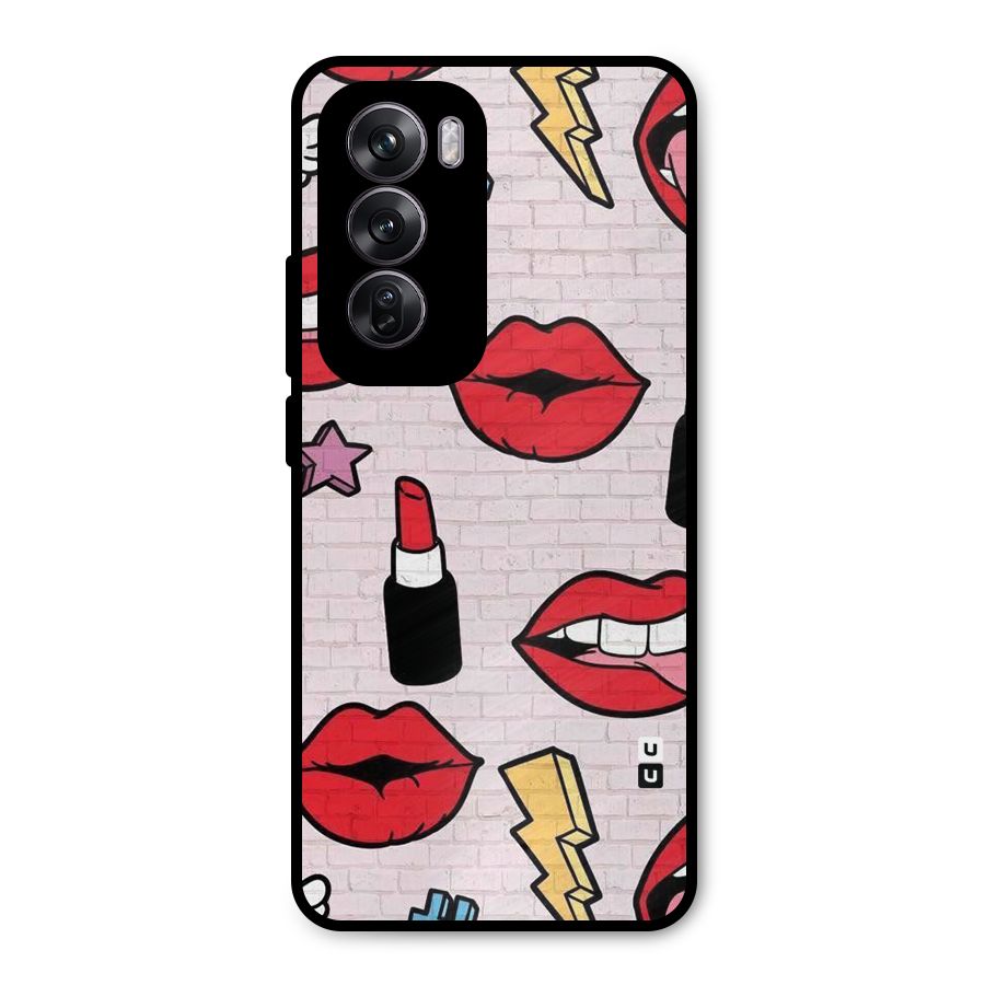 Bold Red Metal Back Case for Oppo Reno12 Pro