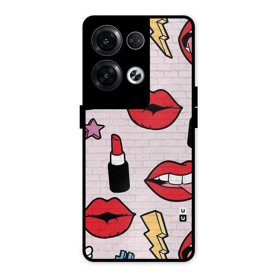 Bold Red Metal Back Case for Oppo Reno8 Pro 5G