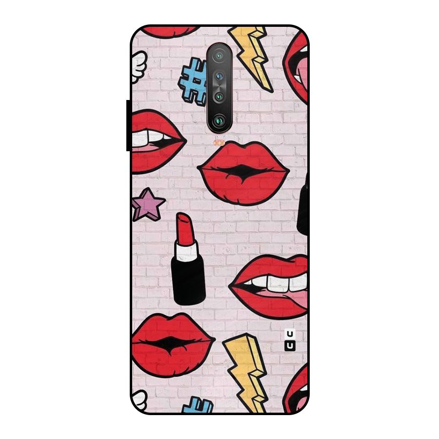 Bold Red Metal Back Case for Poco X2