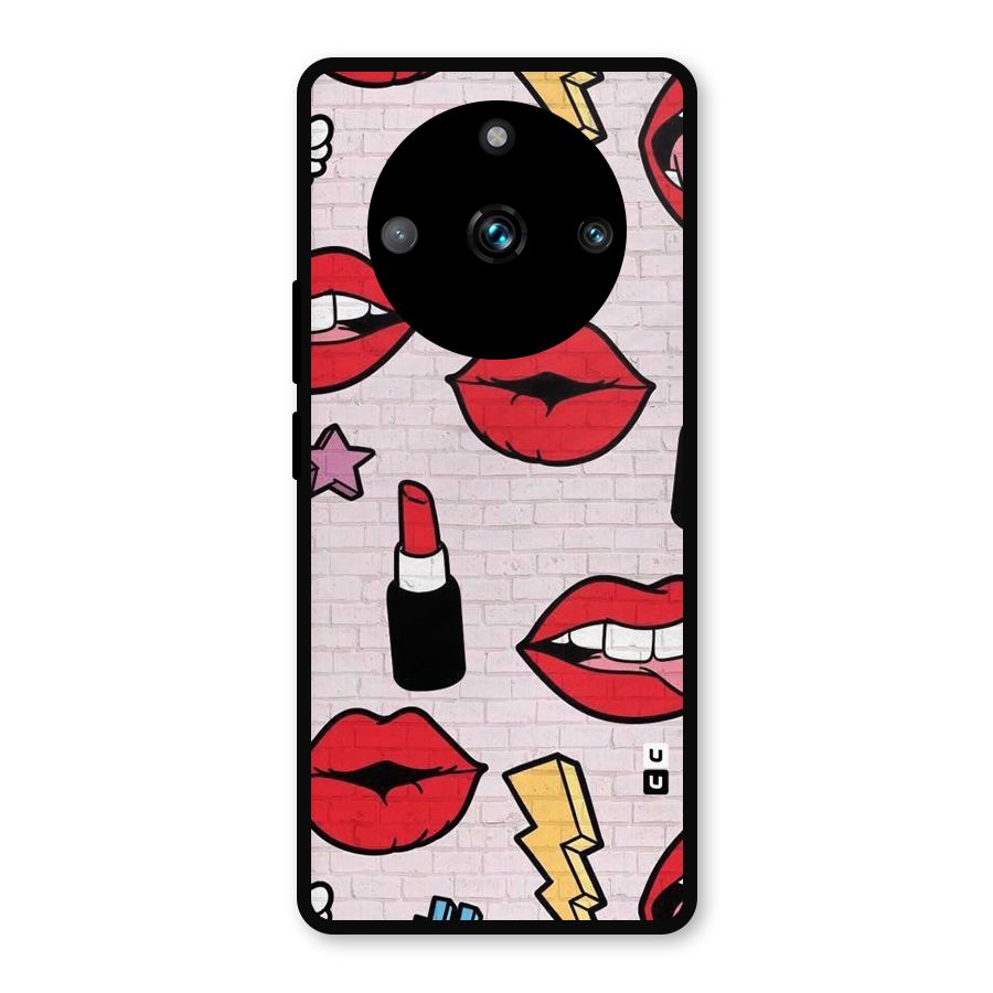 Bold Red Metal Back Case for Realme Narzo 60 Pro
