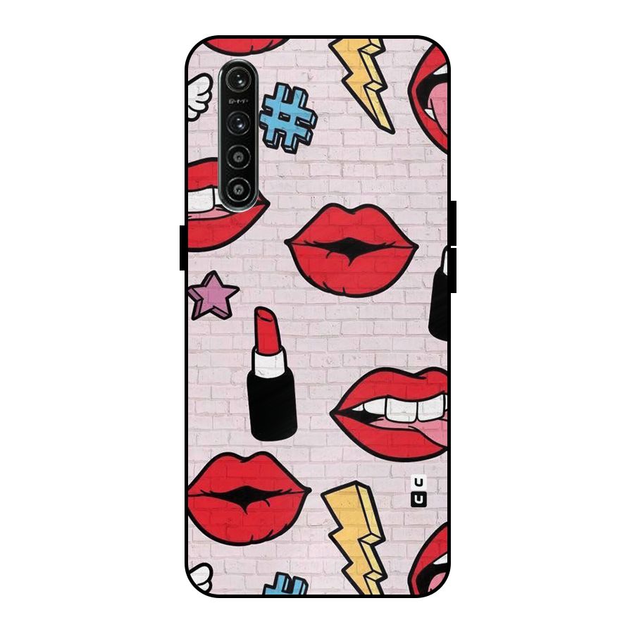 Bold Red Metal Back Case for Realme XT