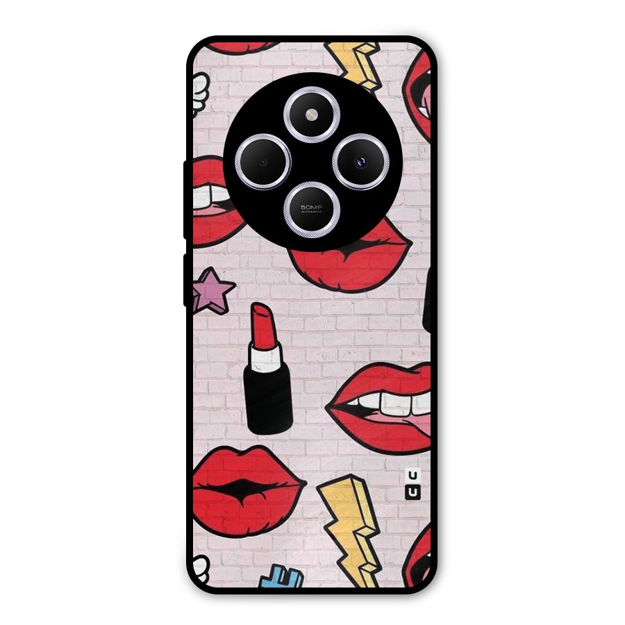 Bold Red Metal Back Case for Redmi 14C