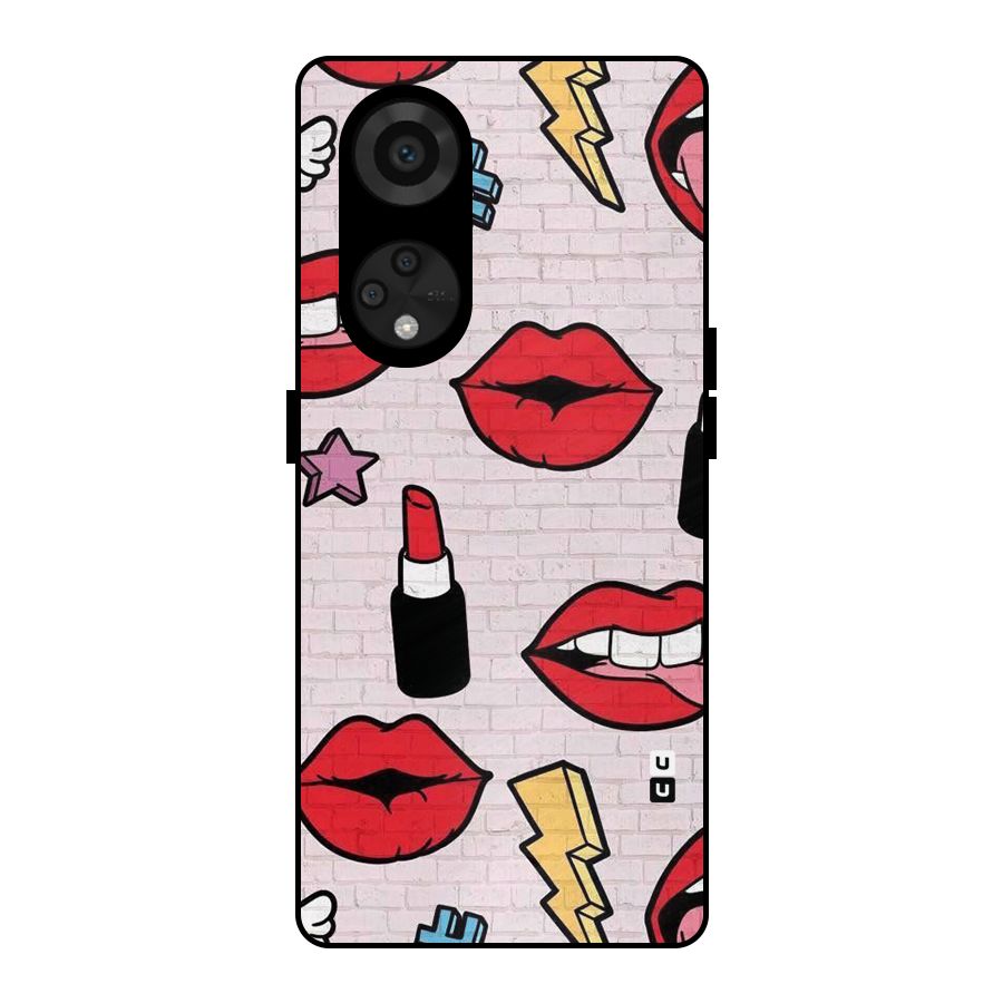 Bold Red Metal Back Case for Reno8 T 5G