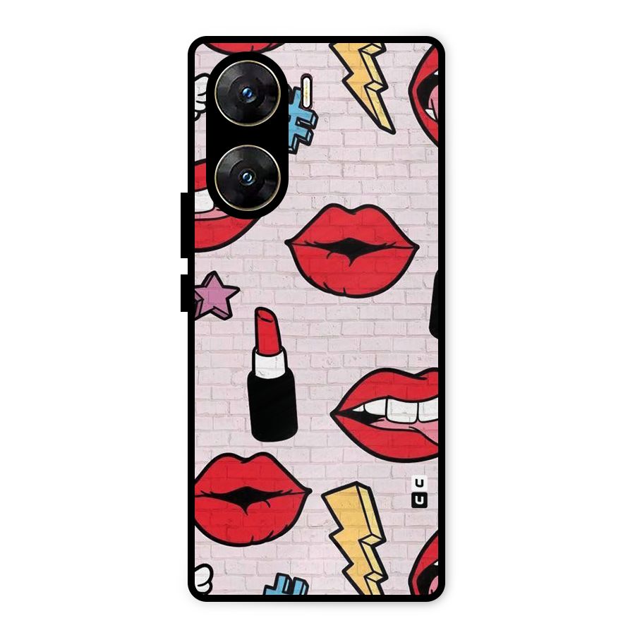 Bold Red Metal Back Case for Vivo V29e