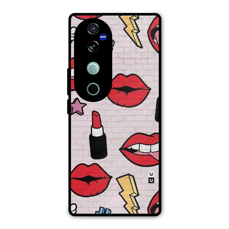 Bold Red Metal Back Case for Vivo V40