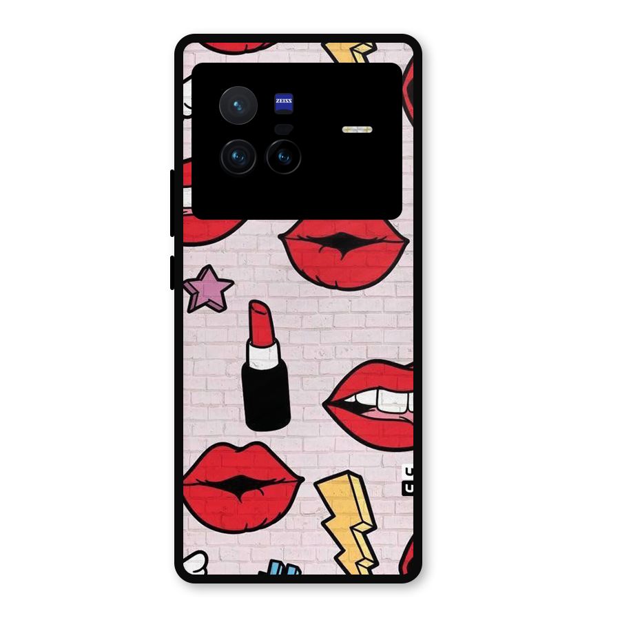 Bold Red Metal Back Case for Vivo X80