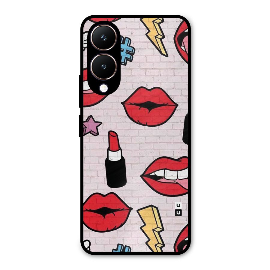 Bold Red Metal Back Case for Vivo Y28