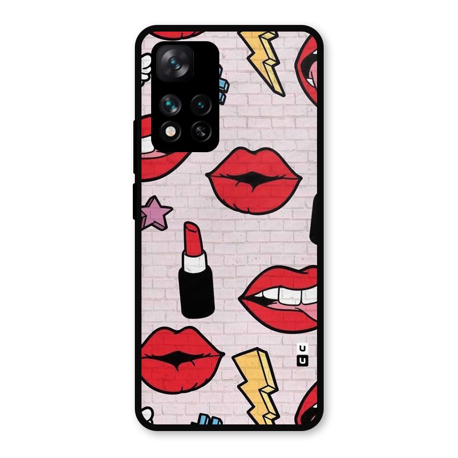 Bold Red Metal Back Case for Xiaomi 11i Hypercharge 5G