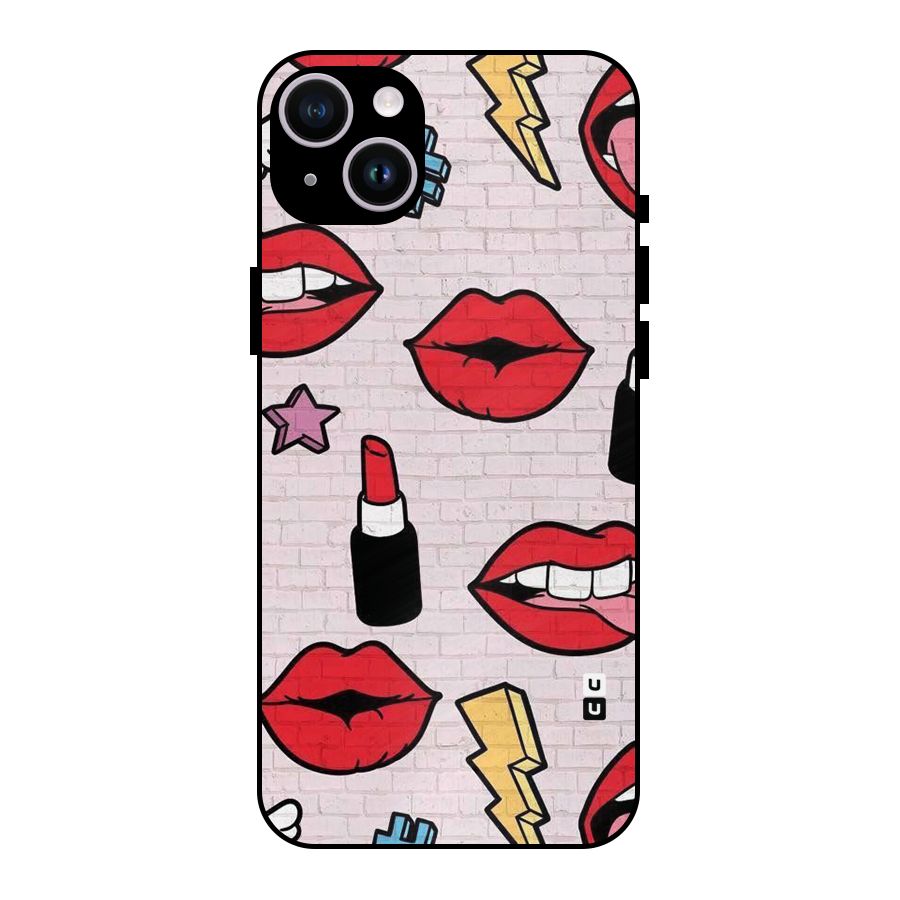 Bold Red Metal Back Case for iPhone 14 Plus