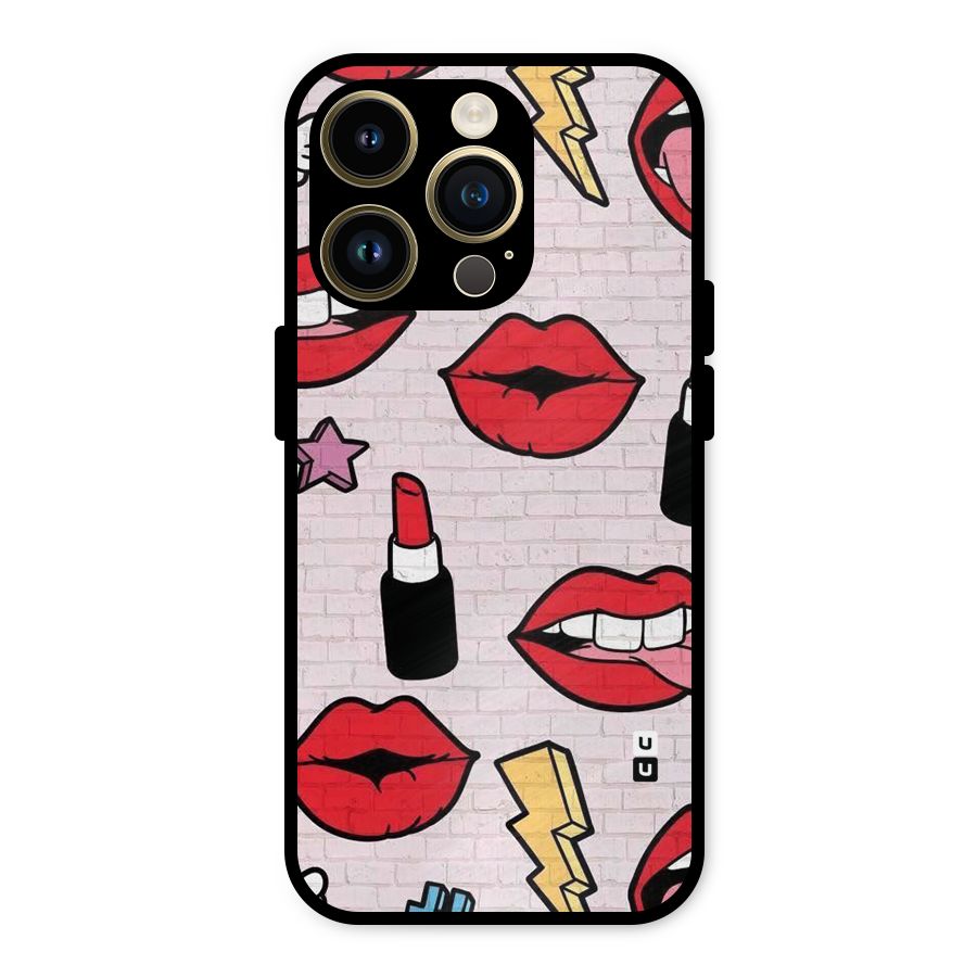 Bold Red Metal Back Case for iPhone 14 Pro