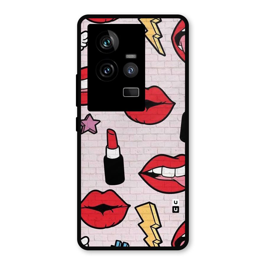 Bold Red Metal Back Case for iQOO 11 5G